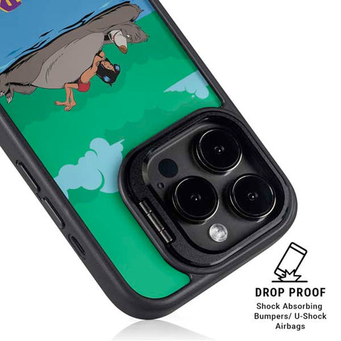Disney Jungle Book Mogli and Baloo Swim iPhone 15 Pro Kickstand Case